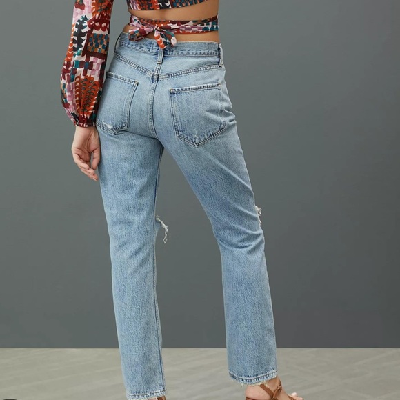 Agolde Riley High Rise Straight Crop in Blitz - Picture 5 of 12